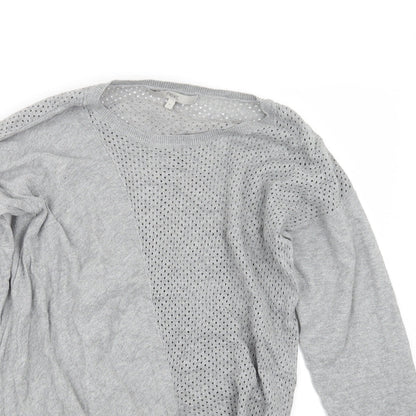 Next Womens Grey  Knit Pullover Jumper Size 12