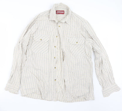 Preloved Jolliman Mens Green Check   Button-Up Size L - Front