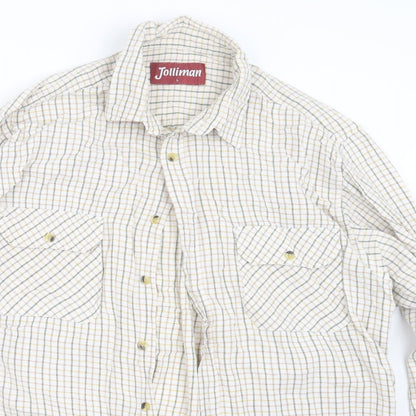Preloved Jolliman Mens Green Check   Button-Up Size L - Detail