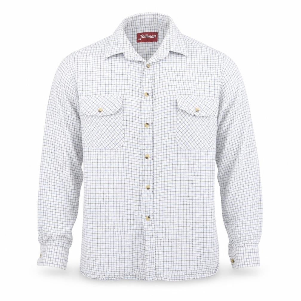 Jolliman Mens Blue Check   Button-Up Size L