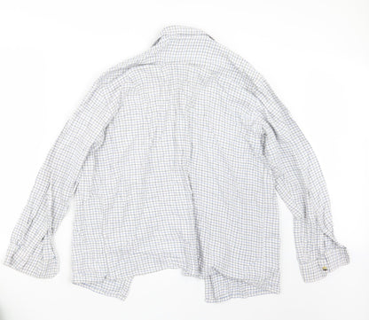 Jolliman Mens Blue Check   Button-Up Size L