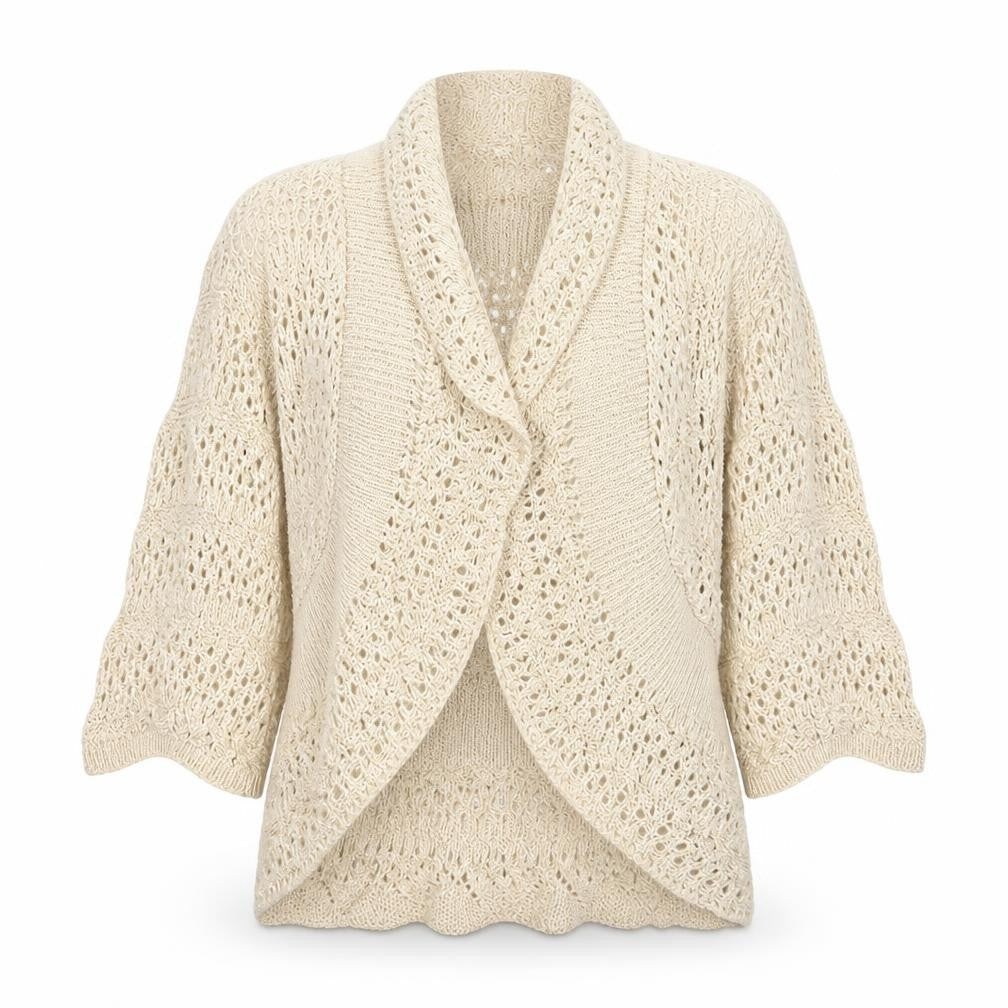 M&Co Womens Beige  Knit Cardigan Jumper Size XS