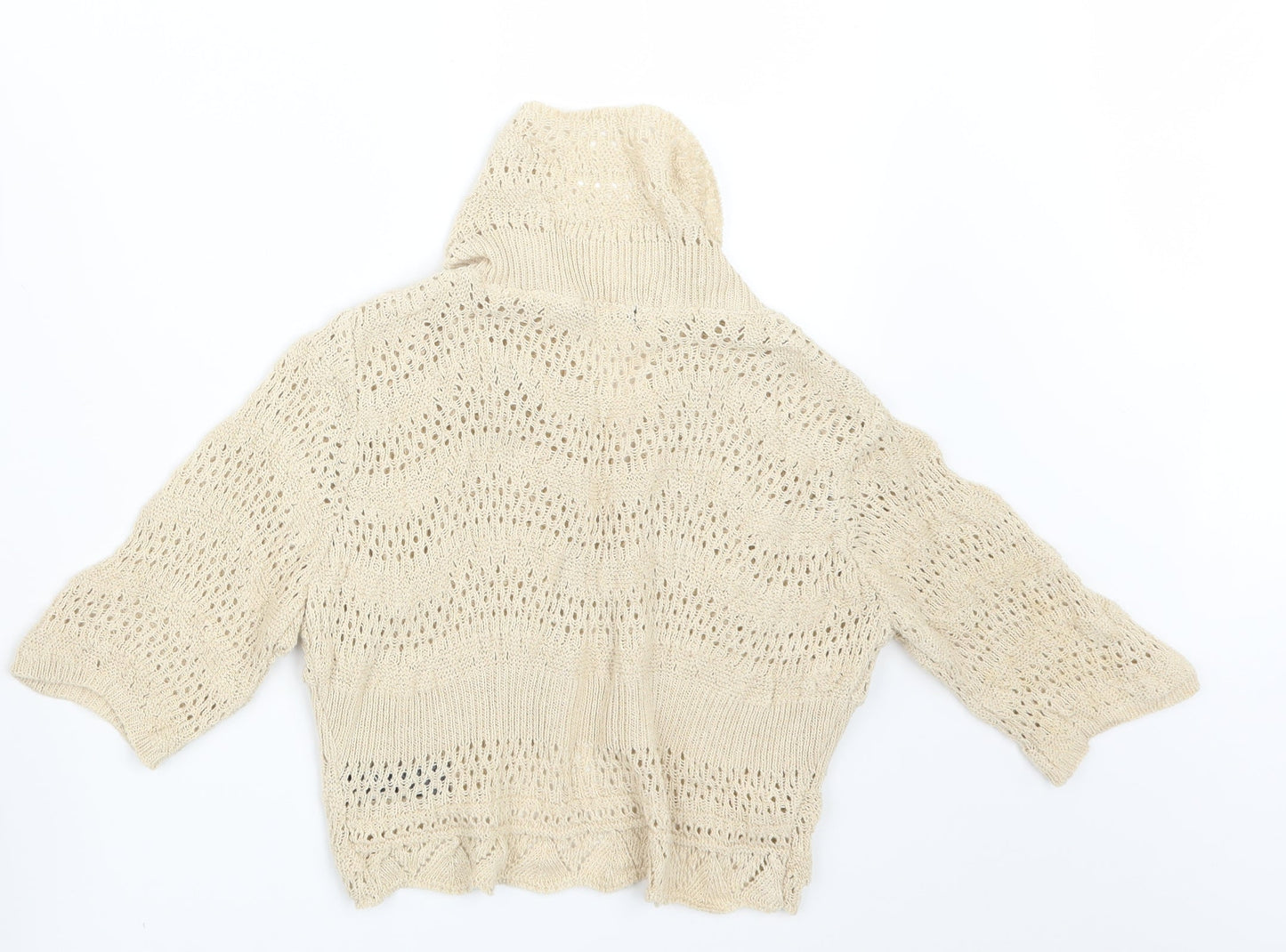 M&Co Womens Beige  Knit Cardigan Jumper Size XS