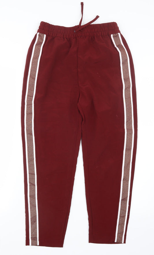 Monki Womens Red   Trousers  Size 25 in L23.5 in