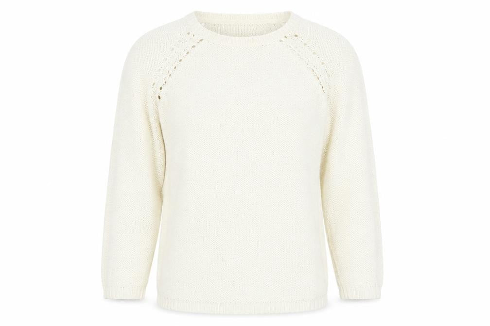 H&M Womens Ivory  Knit Pullover Jumper Size S