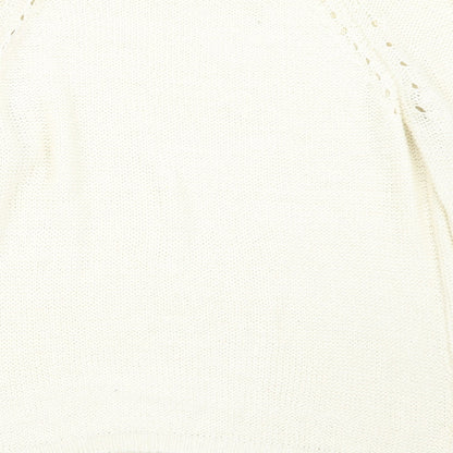 H&M Womens Ivory  Knit Pullover Jumper Size S