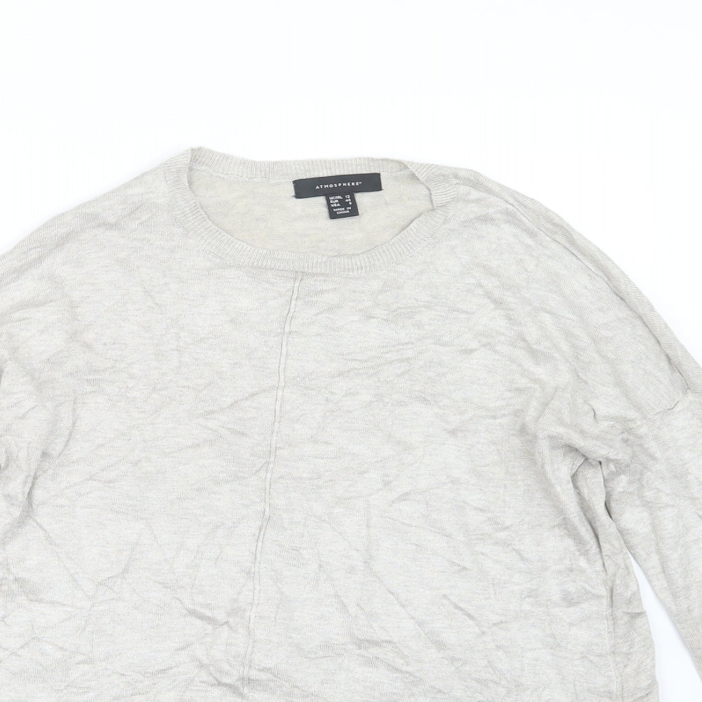 Atmosphere Womens Beige  Knit Pullover Jumper Size 12