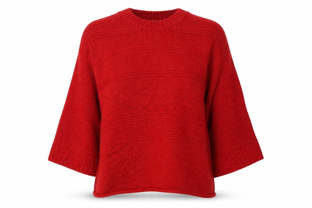 White Closet Womens Red  Knit Pullover Jumper Size 10
