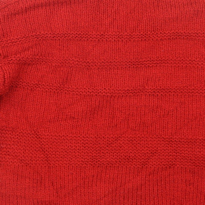 White Closet Womens Red  Knit Pullover Jumper Size 10