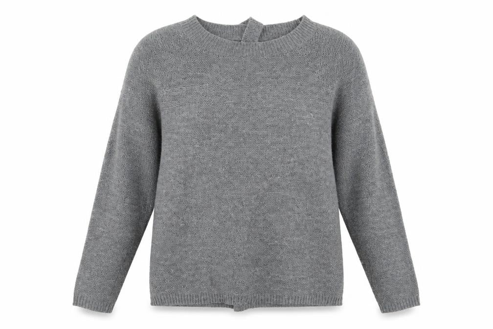 Memory & Co Womens Grey  Knit Pullover Jumper Size L