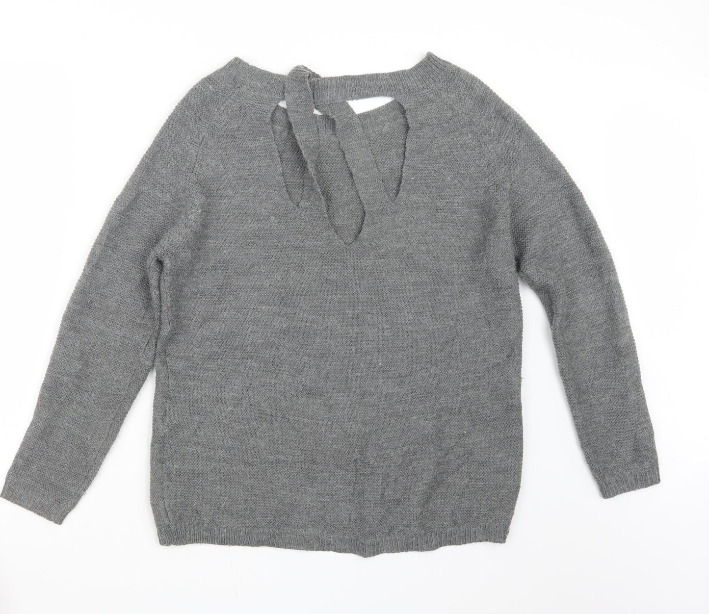 Memory & Co Womens Grey  Knit Pullover Jumper Size L