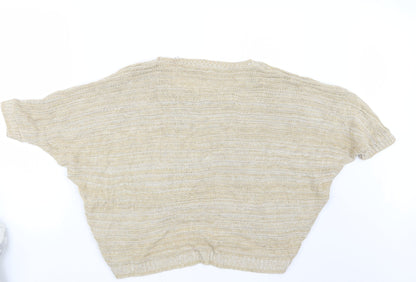 New Look Womens Beige  Knit Pullover Jumper Size 8
