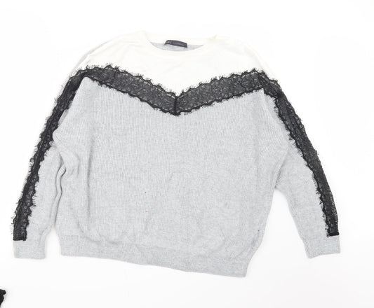 Marks and Spencer Womens Grey  Knit Pullover Jumper Size L