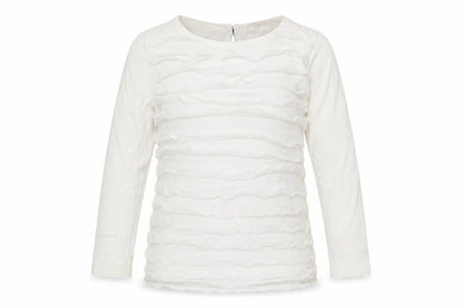 Front view of H&M girls’ white jersey basic t-shirt, size 3-4, years