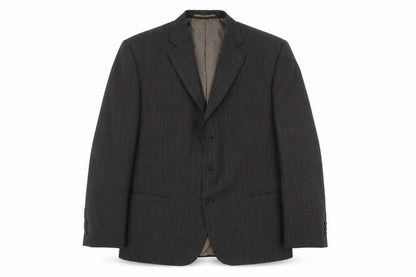 George Mens Grey Striped  Jacket Suit Jacket Size XL