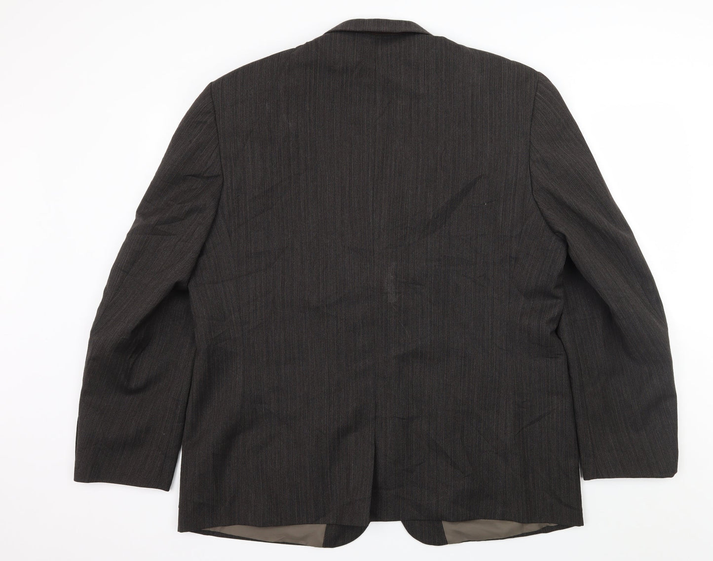 George Mens Grey Striped  Jacket Suit Jacket Size XL