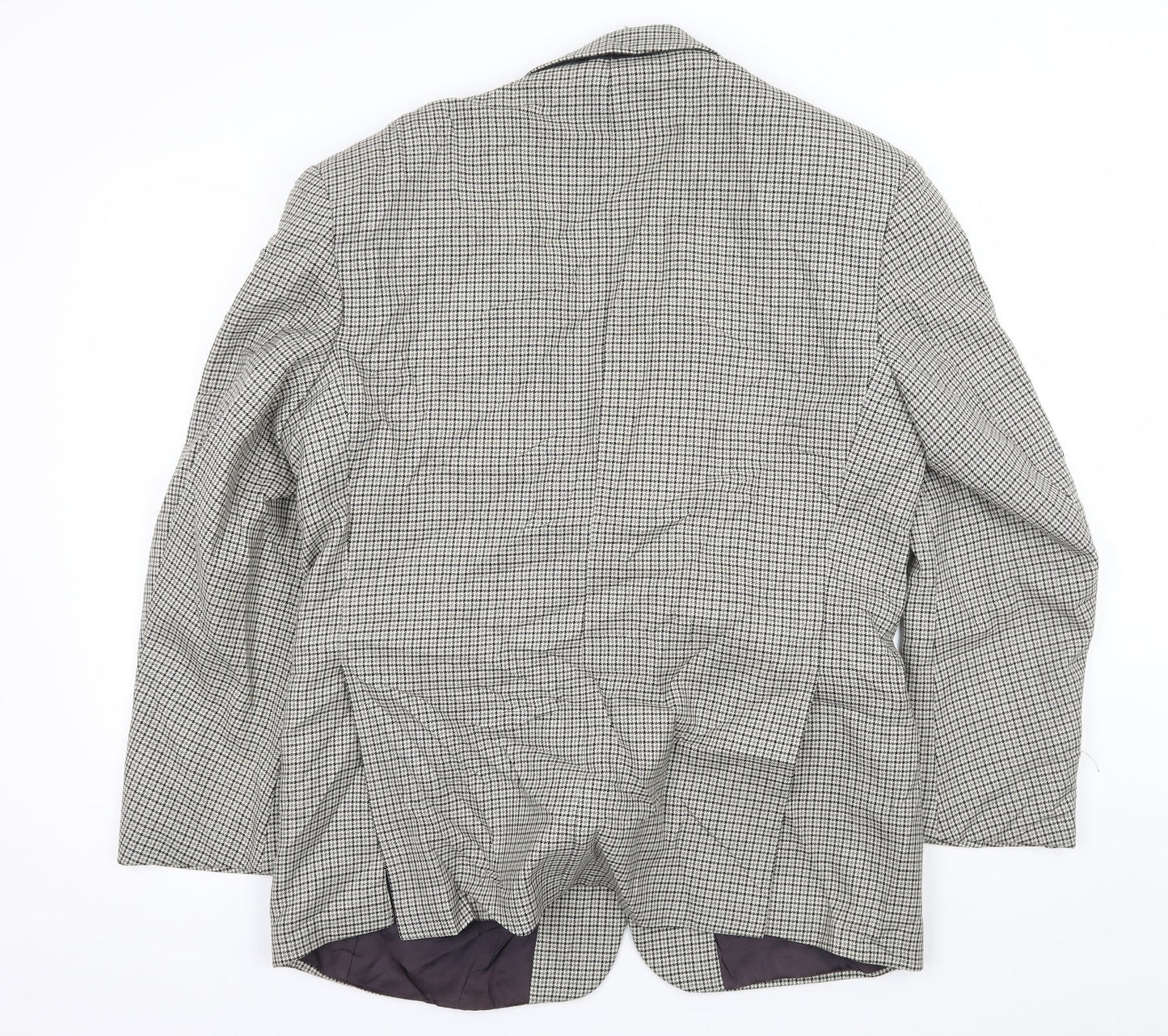 Debenhams Mens Ivory Houndstooth  Jacket Suit Jacket Size L