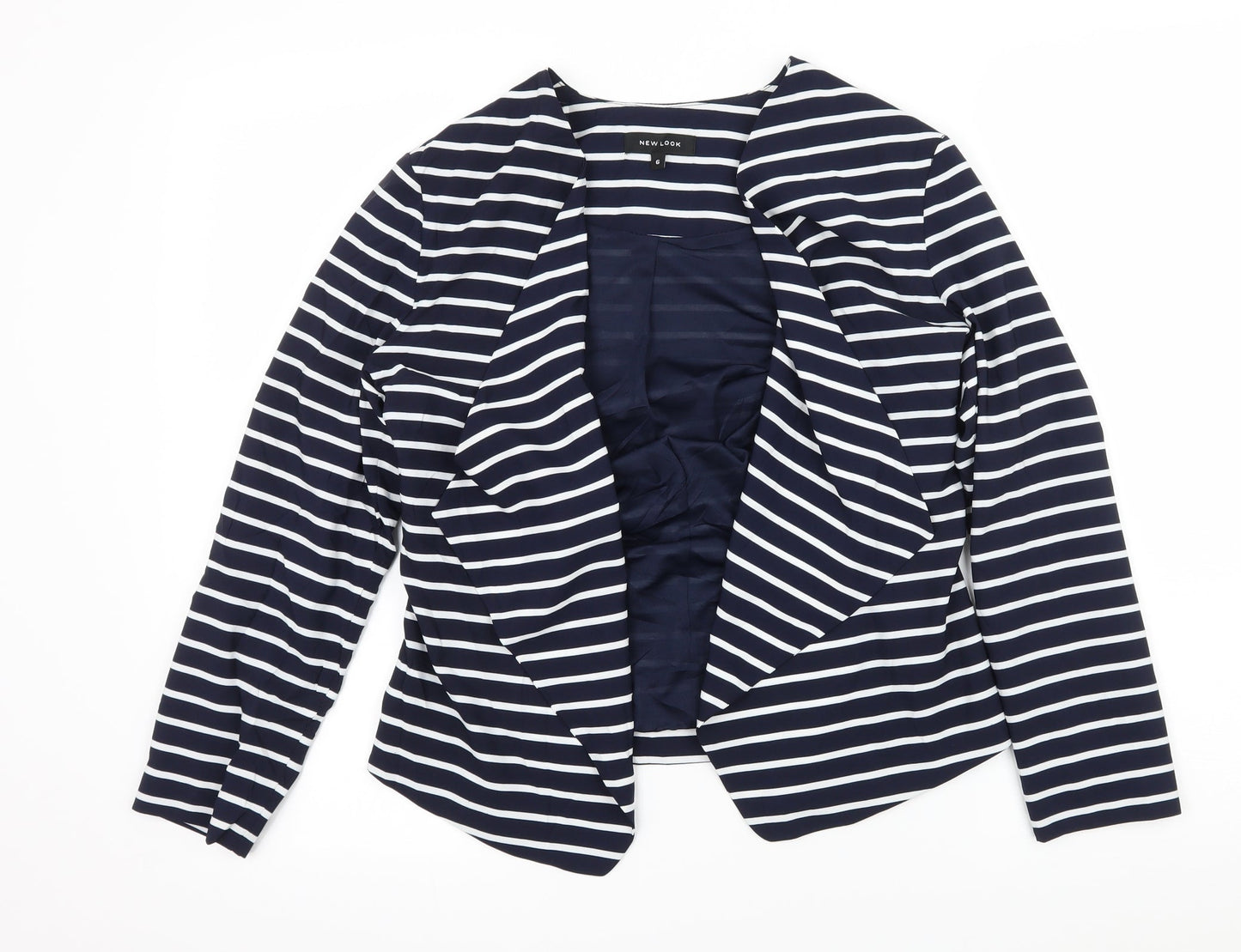 New Look Womens Blue Striped  Jacket  Size 6