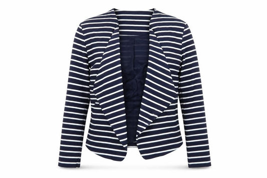 New Look Womens Blue Striped  Jacket  Size 6