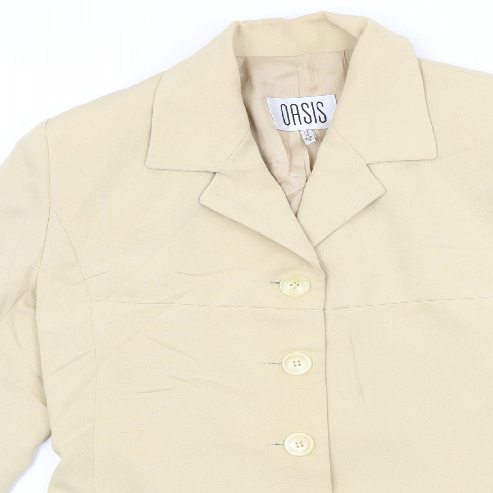 Oasis Womens Beige   Jacket  Size 10