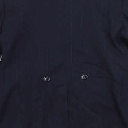Phoenix Mens Blue Striped  Jacket Suit Jacket Size S