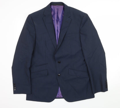 Additional front view of Autograph men’s blue jacket suit jacket, size L