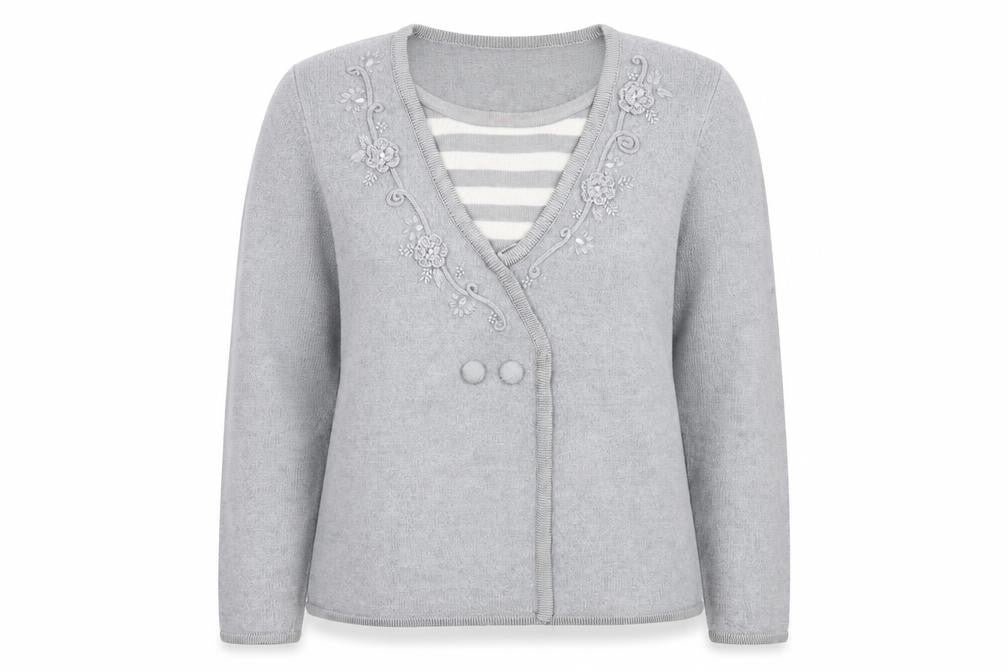 Paramour Womens Grey  Knit Pullover Jumper Size M