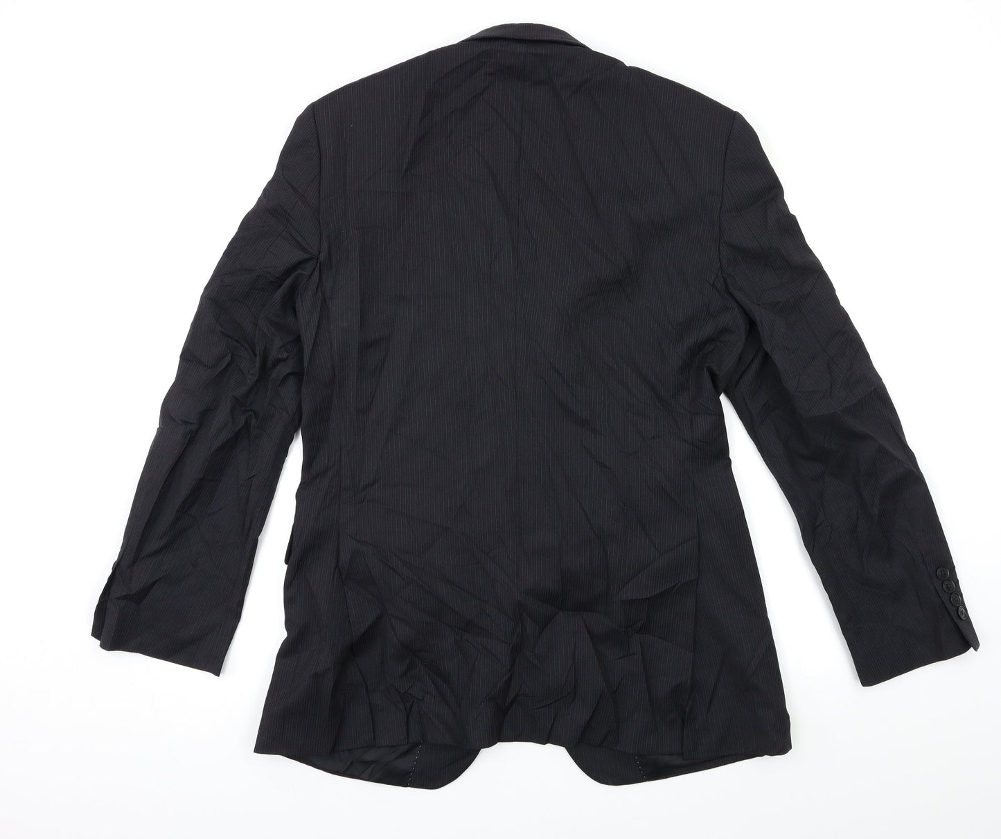 NEXT Mens Black Striped  Jacket Suit Jacket Size 38