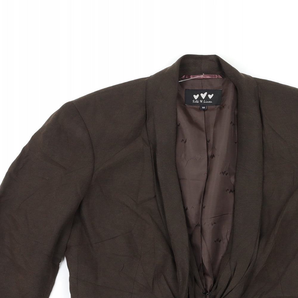 Per Una Womens Brown   Jacket Blazer Size 10