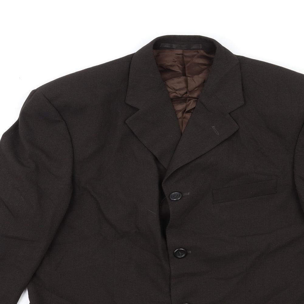 Preworn Mens Brown   Jacket Suit Jacket Size 42