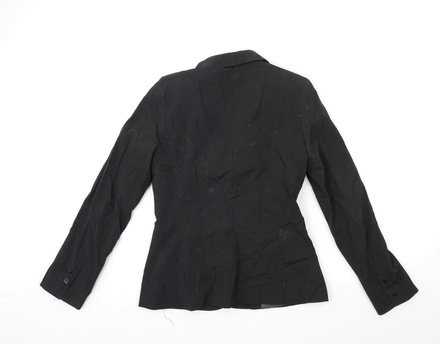 New Look Womens Black Striped  Jacket Blazer Size 12