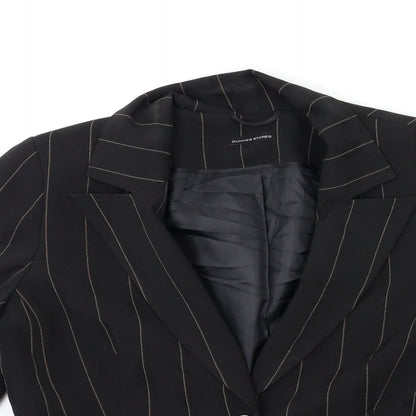 St Bernard Womens Black Striped  Jacket Blazer Size 12