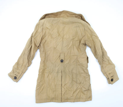 Yessica Womens Beige   Overcoat Coat Size 12