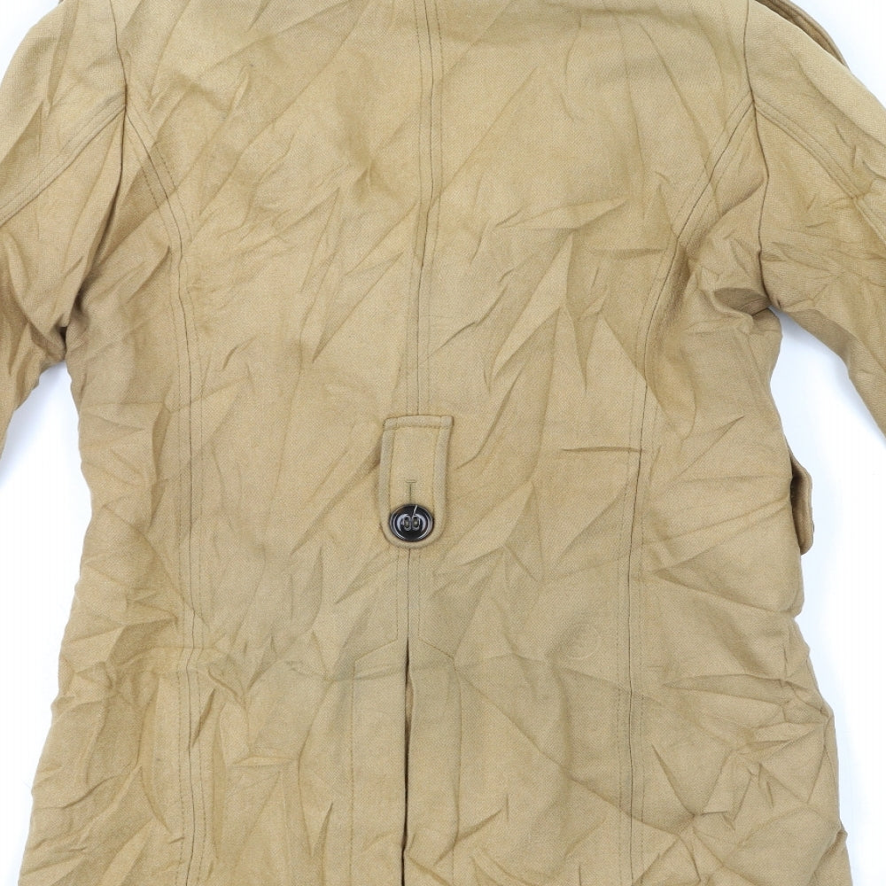 Yessica Womens Beige   Overcoat Coat Size 12