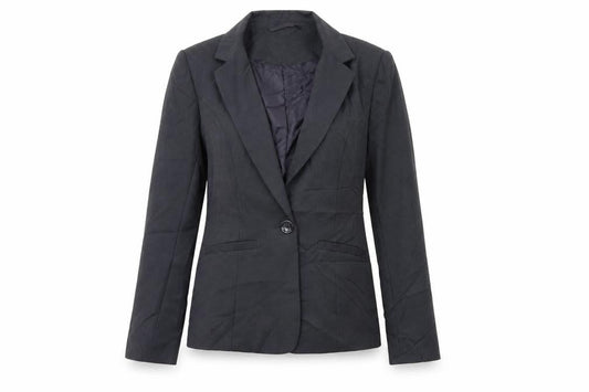 Front view of Papaya women’s blue jacket, size UK 10