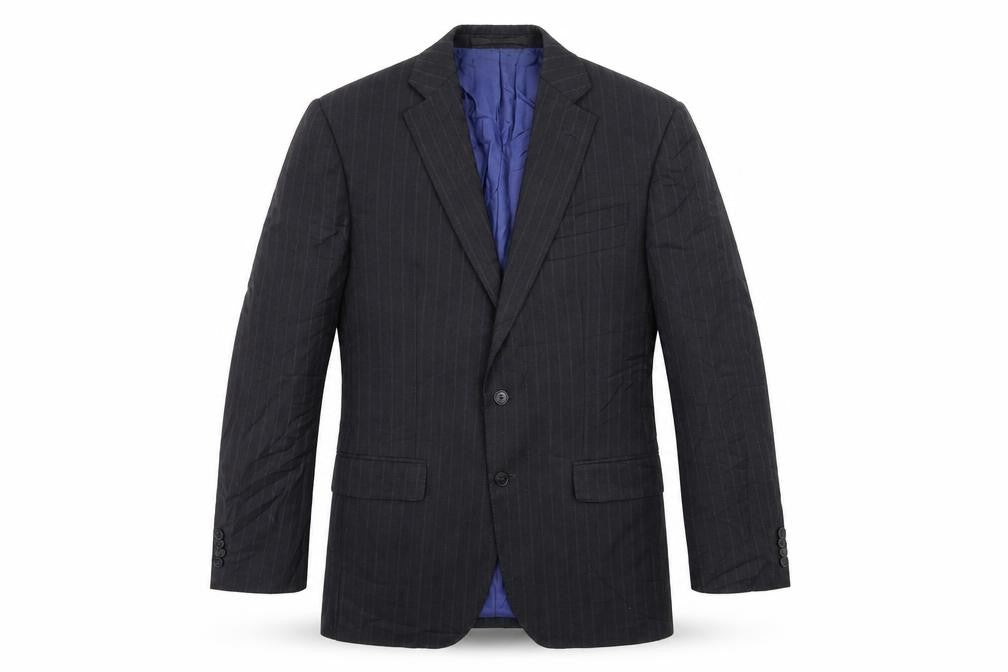 Marks & Spencer Mens Blue Striped  Jacket Suit Jacket Size 40