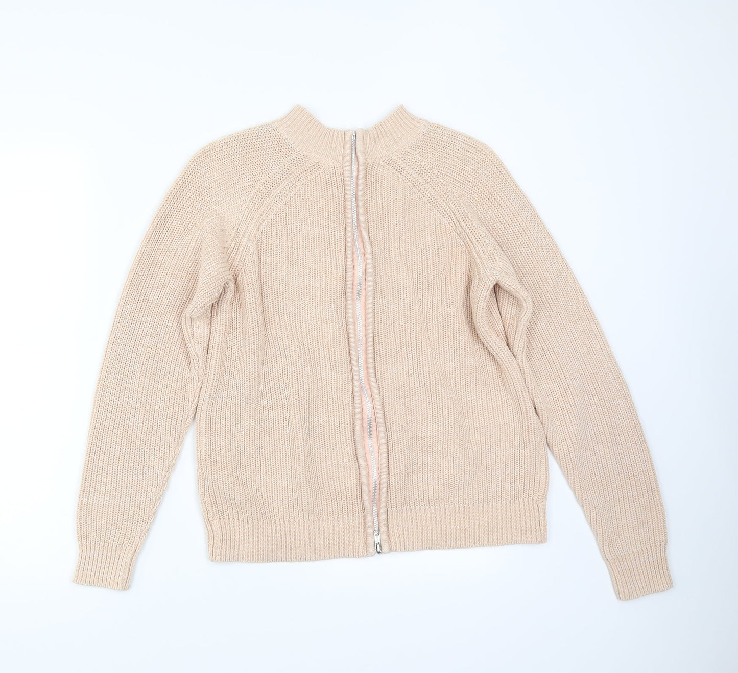 H&M Womens Orange   Pullover Jumper Size S  - zip back