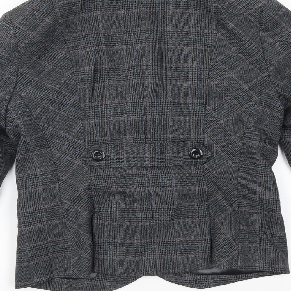 Linea Womens Grey Check  Jacket  Size 10