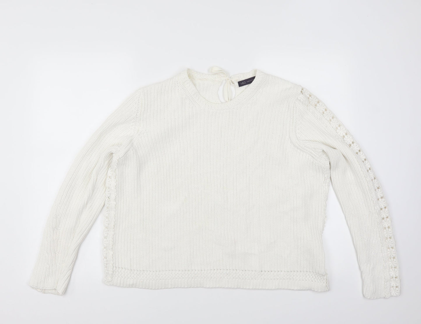 Marks and Spencer Womens Ivory   Pullover Jumper Size XL