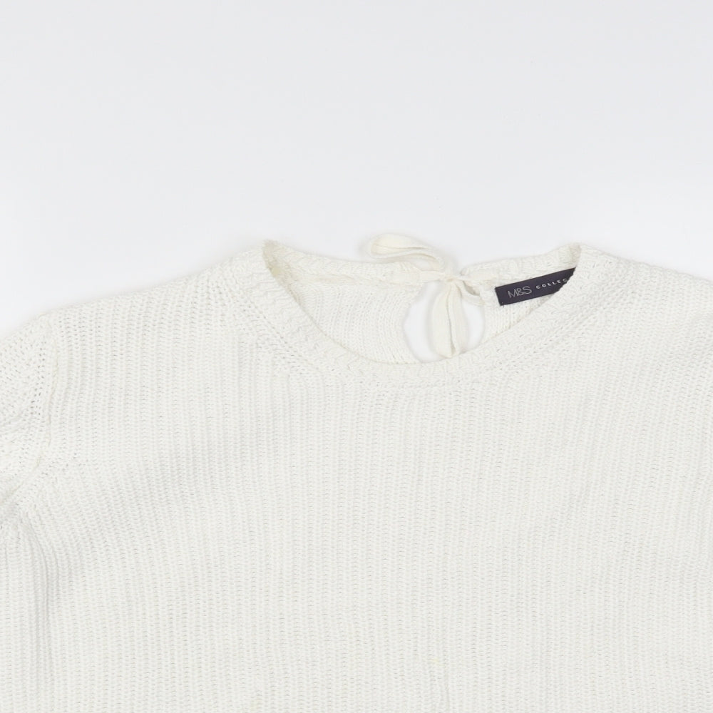 Marks and Spencer Womens Ivory   Pullover Jumper Size XL