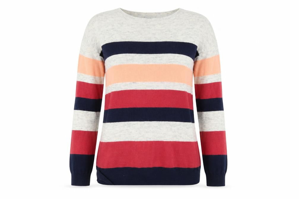 Oasis Womens Multicoloured Striped  Pullover Jumper Size XS