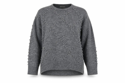 Moewy Womens Grey   Pullover Jumper Size M