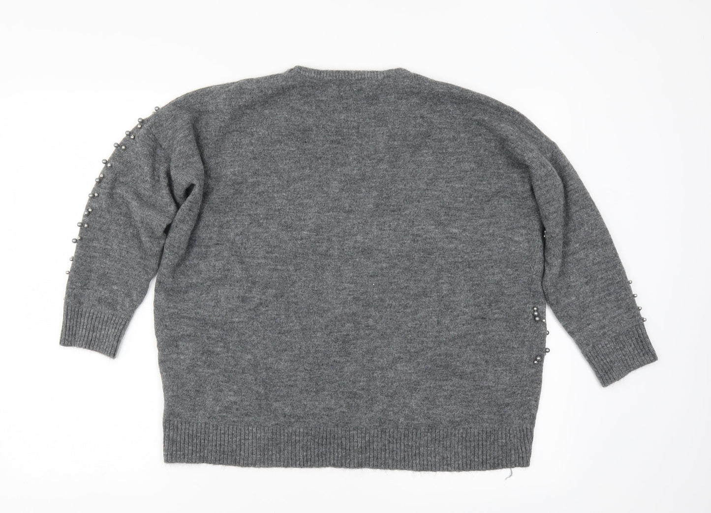Moewy Womens Grey   Pullover Jumper Size M