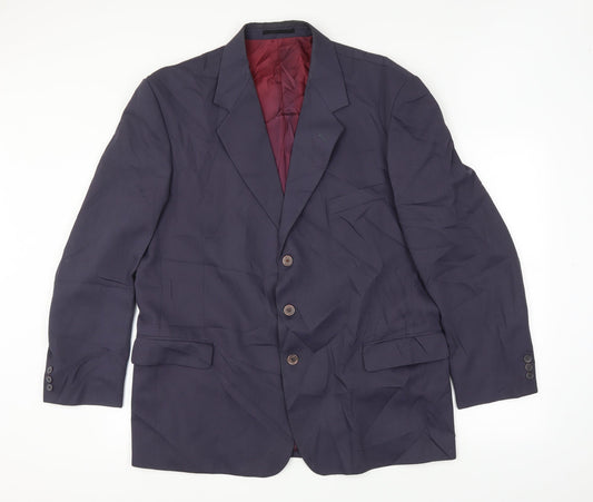 Blue Fox Mens Black   Jacket Suit Size 44