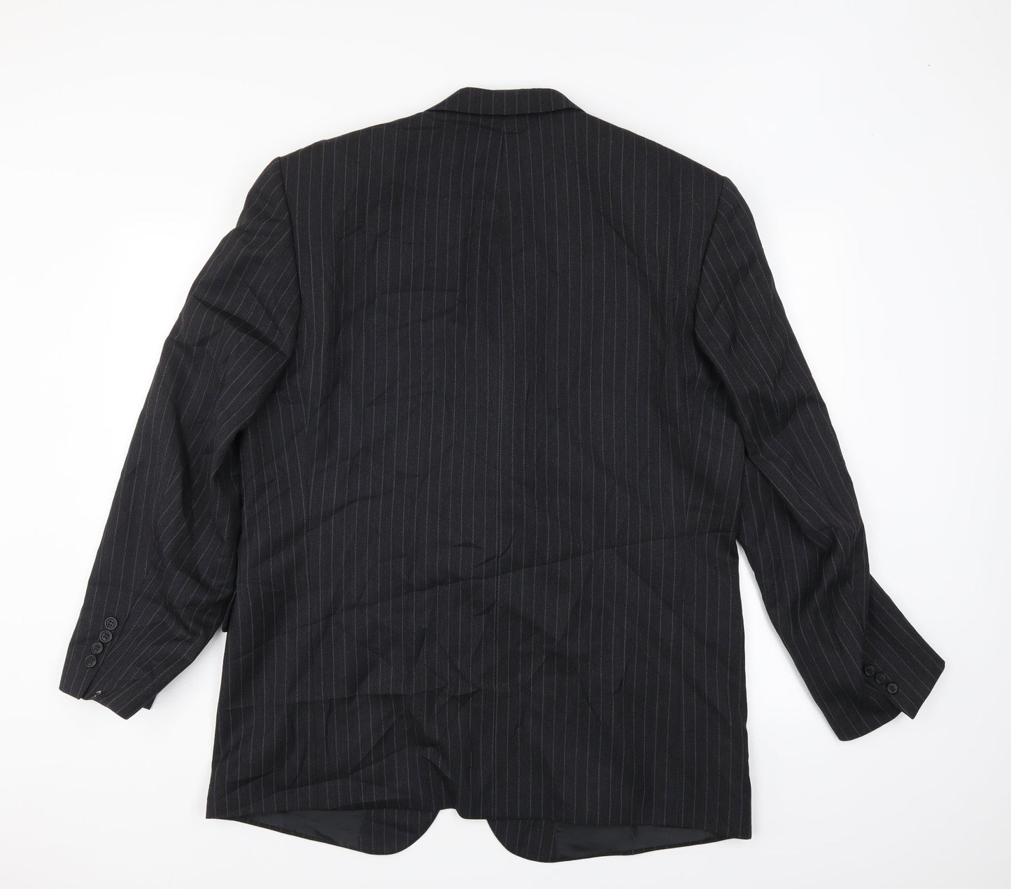 Taylor & Wright Mens Black Striped  Jacket Suit Jacket Size 44