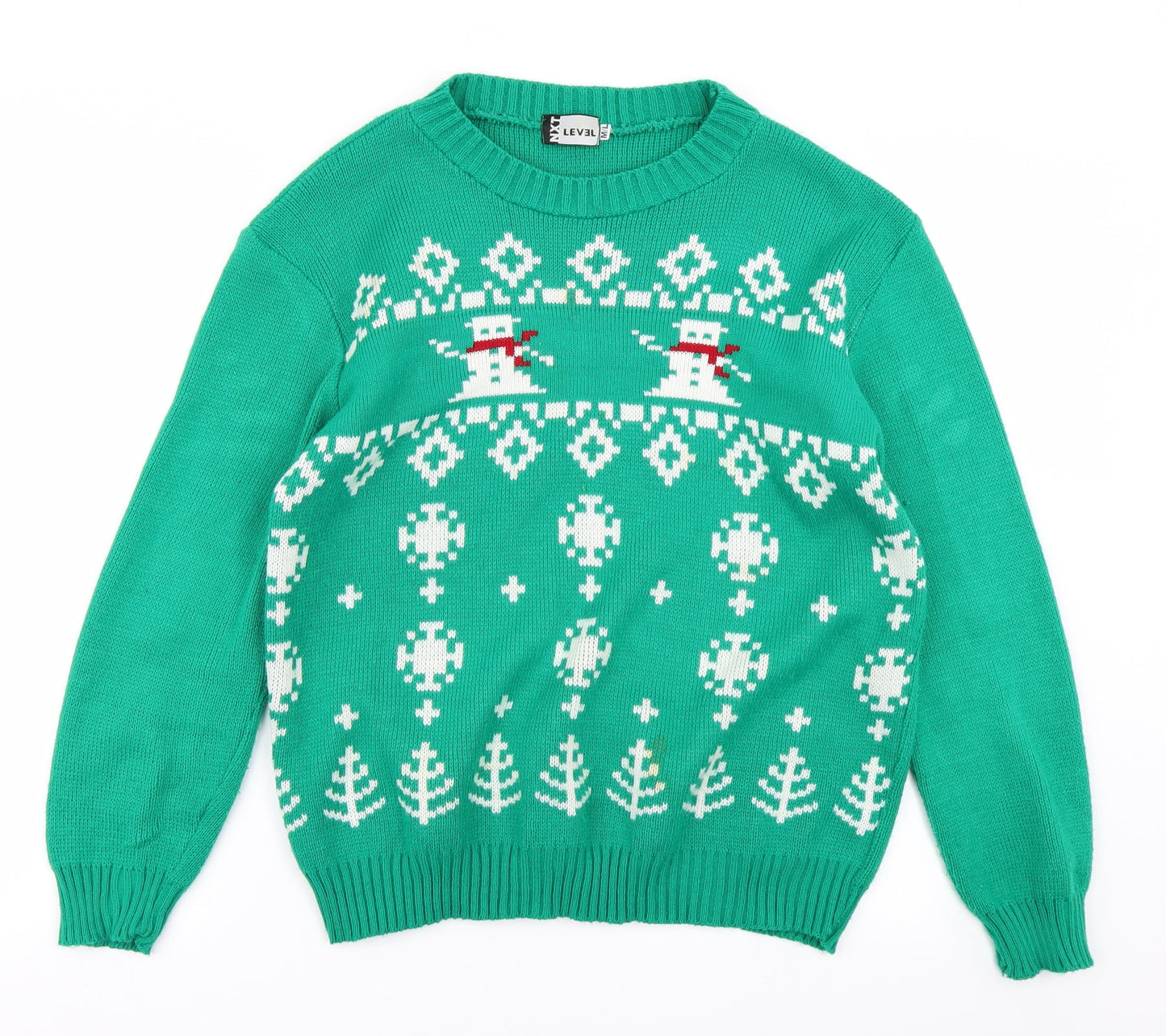 NXT Level Mens Green  Knit Pullover Jumper Size M  - Christmas jumper