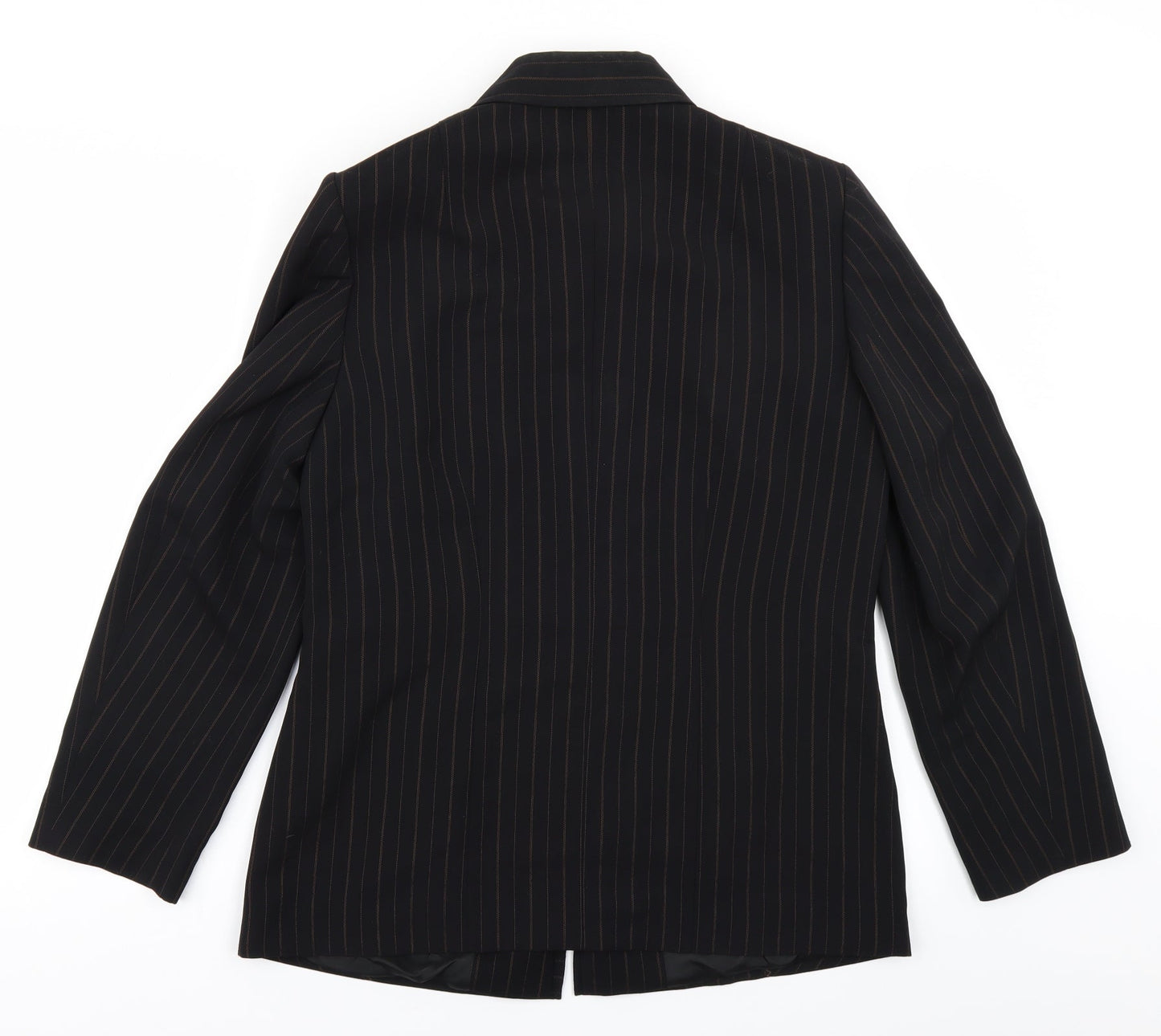 Sommermann Womens Black Striped  Jacket Blazer Size 14