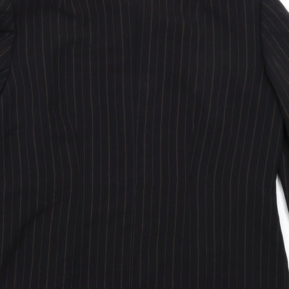 Sommermann Womens Black Striped  Jacket Blazer Size 14