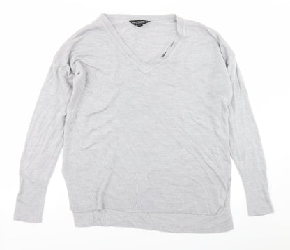 Dorothy Perkins Womens Grey  Knit Pullover Jumper Size 14
