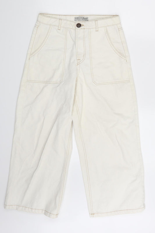 Denim & Co. Womens White  Denim Straight Jeans Size 10 L23 in